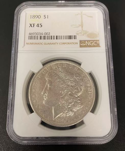 1890 XF45 NGC Philadelphia Morgan Silver Dollar