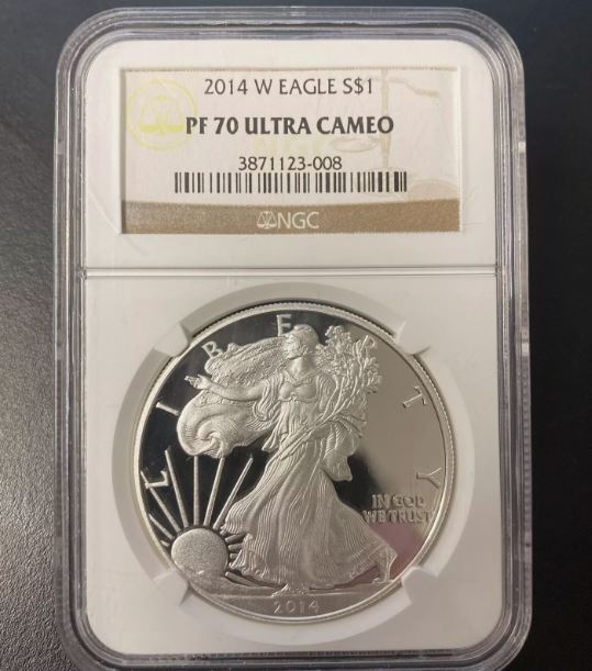 2014 W Silver Eagle PF 70 Ultra Cameo NGC