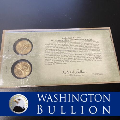 Rutherford B. Hayes Presidential Dollar P & D Two Coin Set First Day OGP $1 US