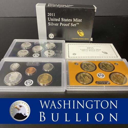 2011 United States Mint Silver Proof Set Box /COA Silver State Quarters