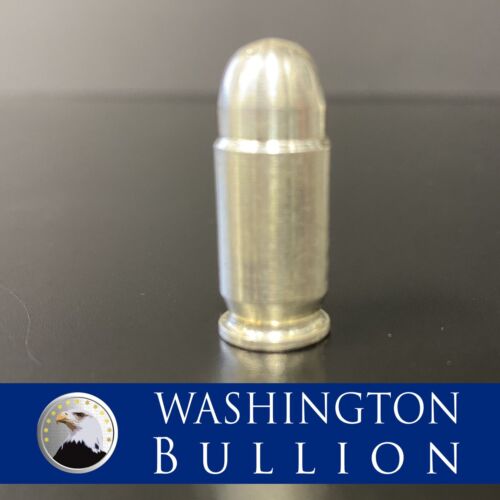 1 Troy Ounce .45 Caliber ACP Silver Bullet .999 Fine Silver Bullion Round