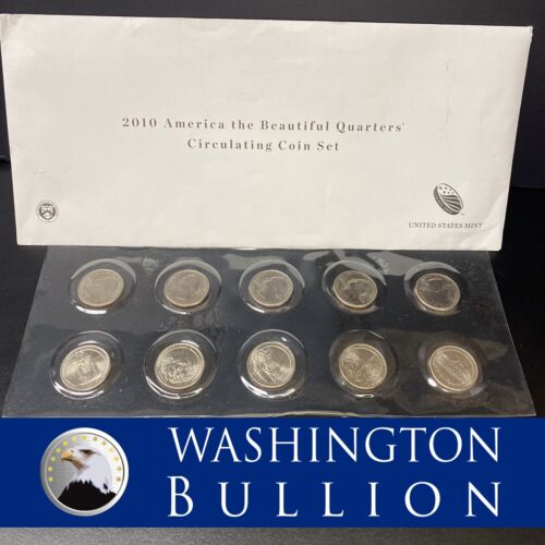 2010 America the Beautiful Quarters Circulating 10-Coin Set - D & P Mints ~ Rare