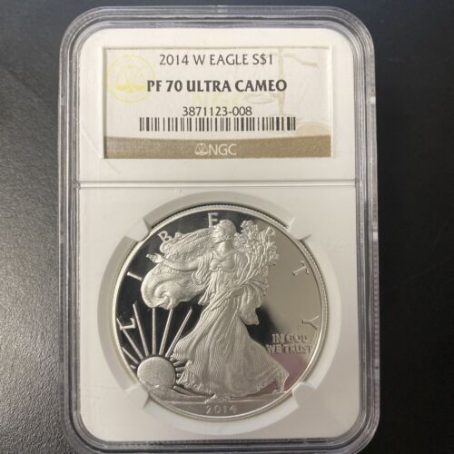 2014 W Silver Eagle PF 70 Ultra Cameo NGC