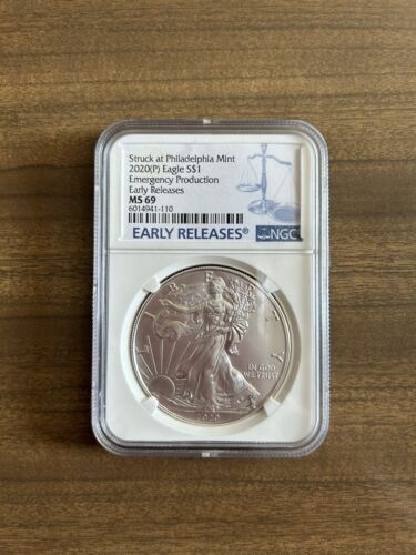 2020 (P) $1 Silver American Eagle NGC MS69 Early Releases Emergency Production