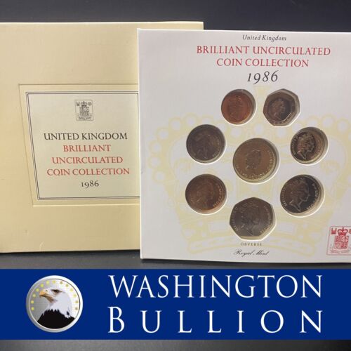 1986 UK Brilliant Uncirculated Coin Collection Royal Mint