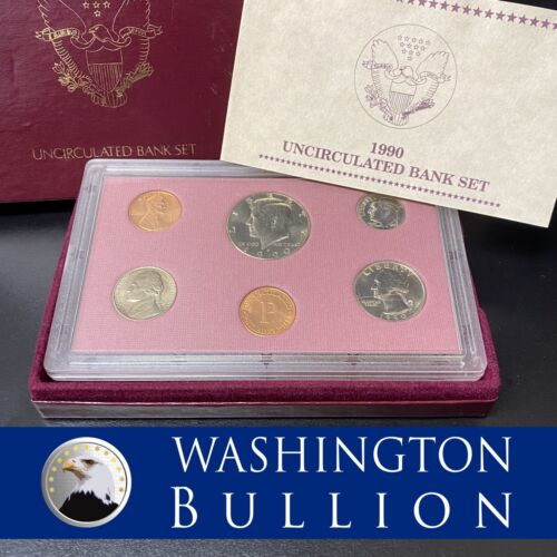 1990-P Uncirculated Bank Set with Box and COA