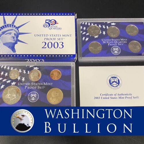 2003 Clad Proof Set U.S. Mint Original Government Packaging OGP COA