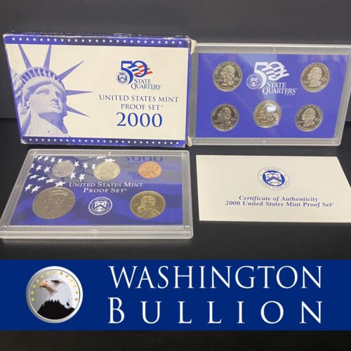 2000 Clad Proof Set U.S. Mint Original Government Packaging OGP COA