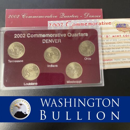 2002 Commemorative Quarters Denver (5 coins set)