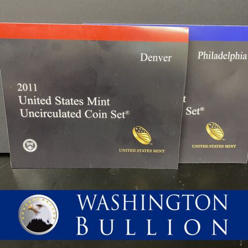 2011 P&D Uncirculated Coin Sets U.S Mint Government Packaging OGP COA (28 Coins)