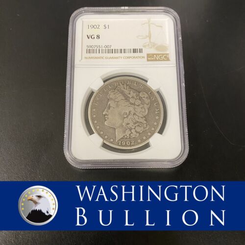 1902 Morgan Silver Dollar $1 NGC VG 8