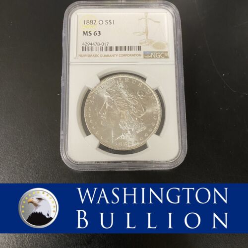 1882 O Morgan Silver Dollar NGC MS-63