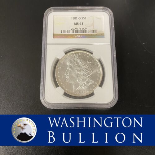 1882 O Morgan Silver Dollar NGC MS-63