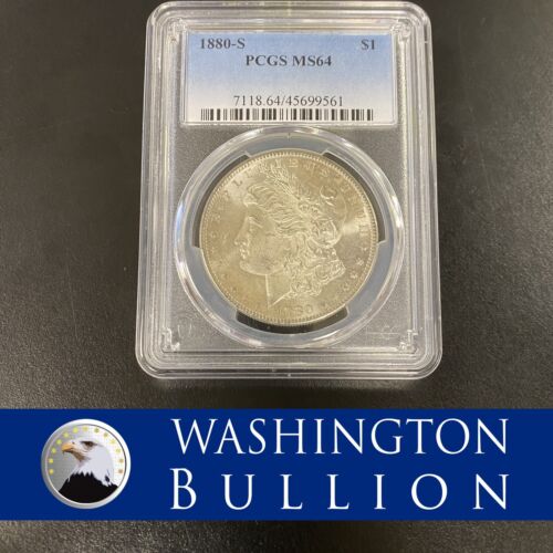 1880 S US Morgan Silver $1 PCGS MS64