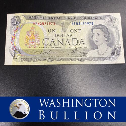 1973 Canada One $1 Dollar Bill Bouey-Crow - Circulated