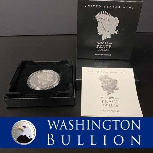 2023 S Peace Silver Dollar $1 US Mint Proof Coin .999 Box & COA