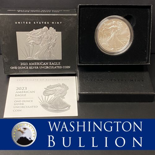 2023-W $1 American Silver Eagle 1 Oz Uncirculated Coin w/ Box & COA