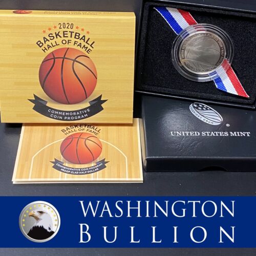 2020-S 50C Proof Basketball Hall of Fame Commemorative Clad Half Dollar OGP COA