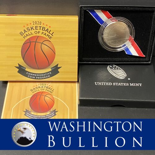 2020-S 50C Uncirc Basketball Hall of Fame Commemorative Clad Half Dollar OGP COA