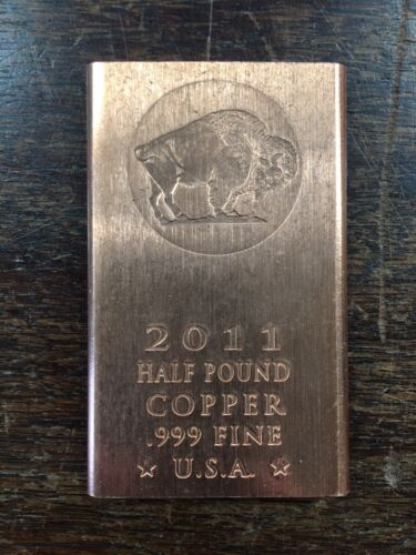 1/2 Pound Copper Bar - Buffalo