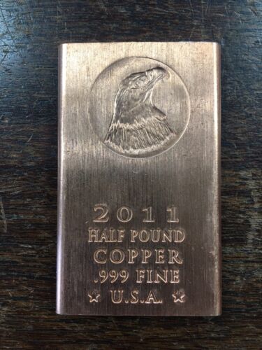 1/2 Pound Copper Bar - Eagle