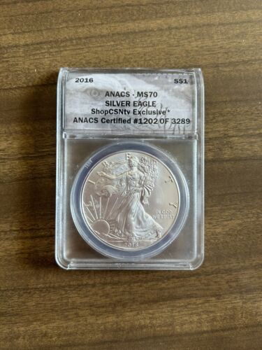 2016 SILVER AMERICAN EAGLE ANACS MS70 CSN TV