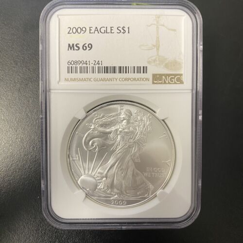 2009 United States Silver Eagle $1 NGC MS69 1 Ounce Fine Silver Coin