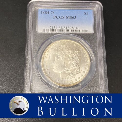 1884-O Morgan Silver Dollar $1 Coin PCGS MS63