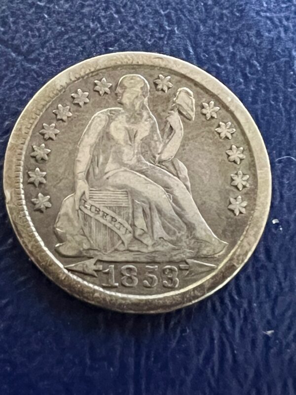 1854 10C Liberty Seated Dimes 1837-1891