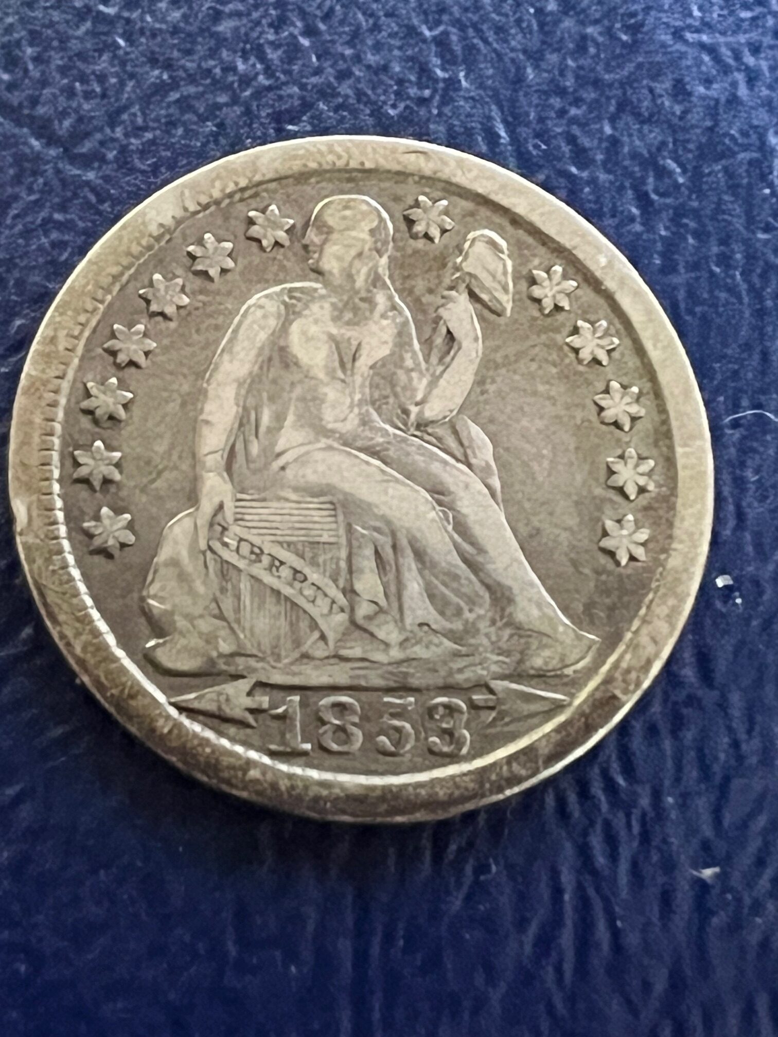 1854 10C Liberty Seated Dimes 1837-1891