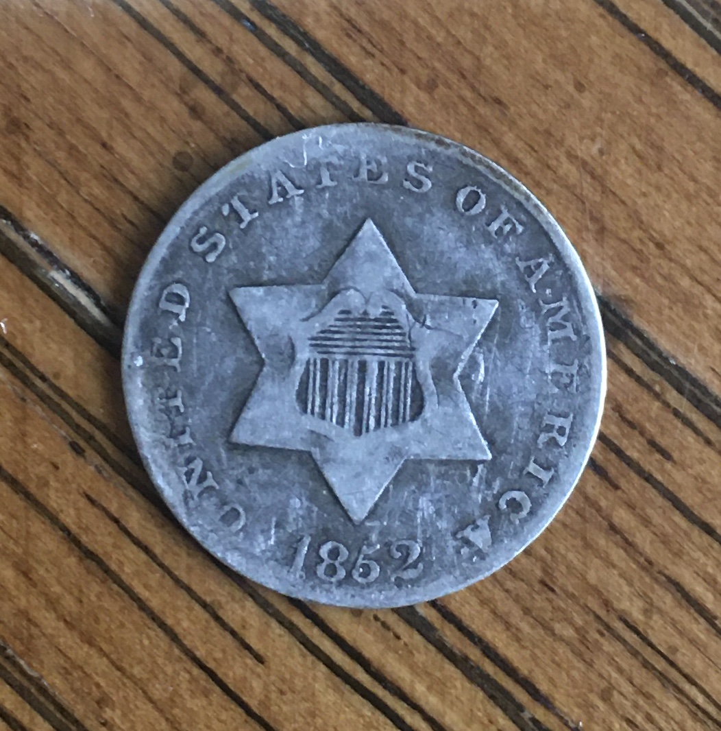 1852 Three Cent Silver