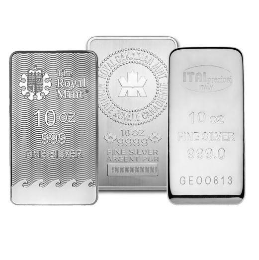 10 oz Silver Bar - Brand Varies