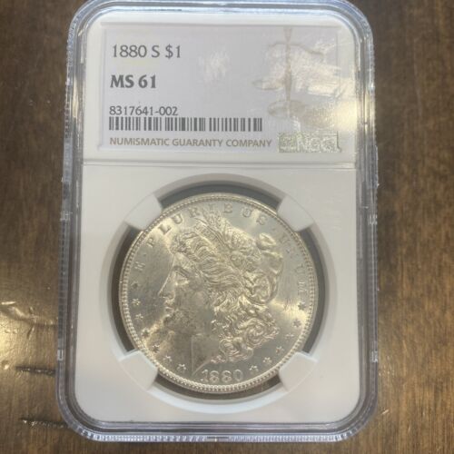 1880 S Morgan $1 Silver Dollar - NGC MS61 DL4 San Francisco Mint *7188002