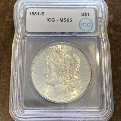 1881-S Morgan $1 Silver Dollar Graded MS-65 ICG MS65 Great Shine! *7188101