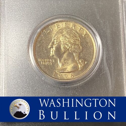 1996-P US Mint 25C Washington Quarter Golden Toned