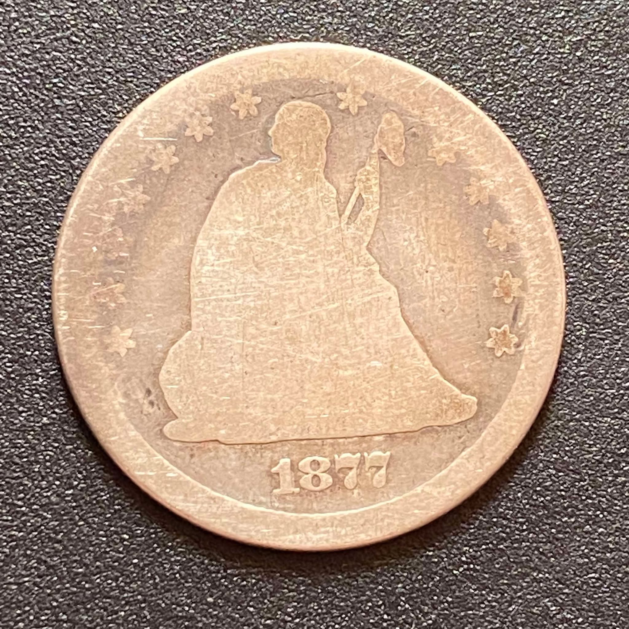 1877-S Liberty Seated Quarter