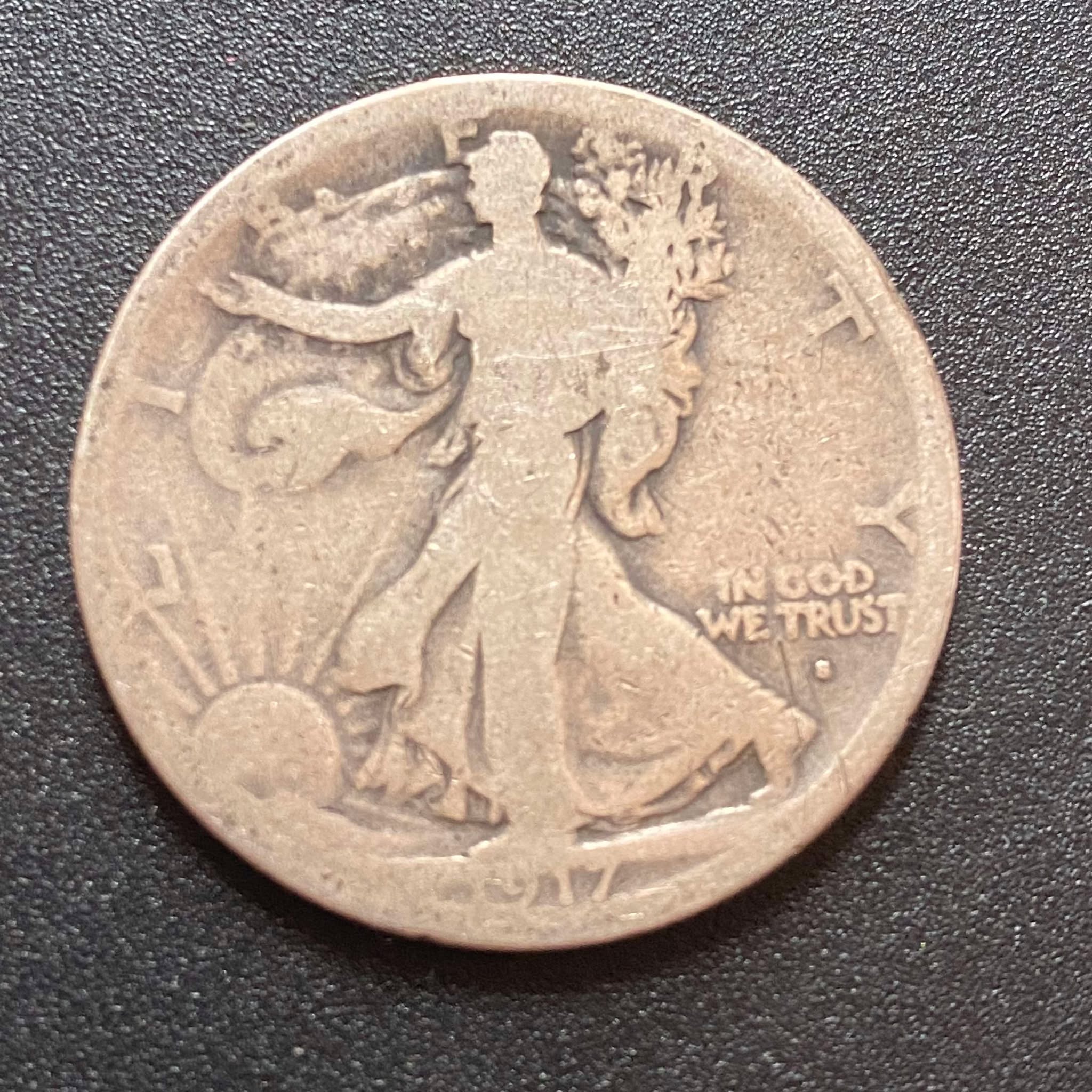 1917-S Obverse Walking Liberty Half Dollar