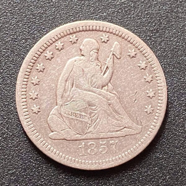 1857 Liberty Seated Quarter