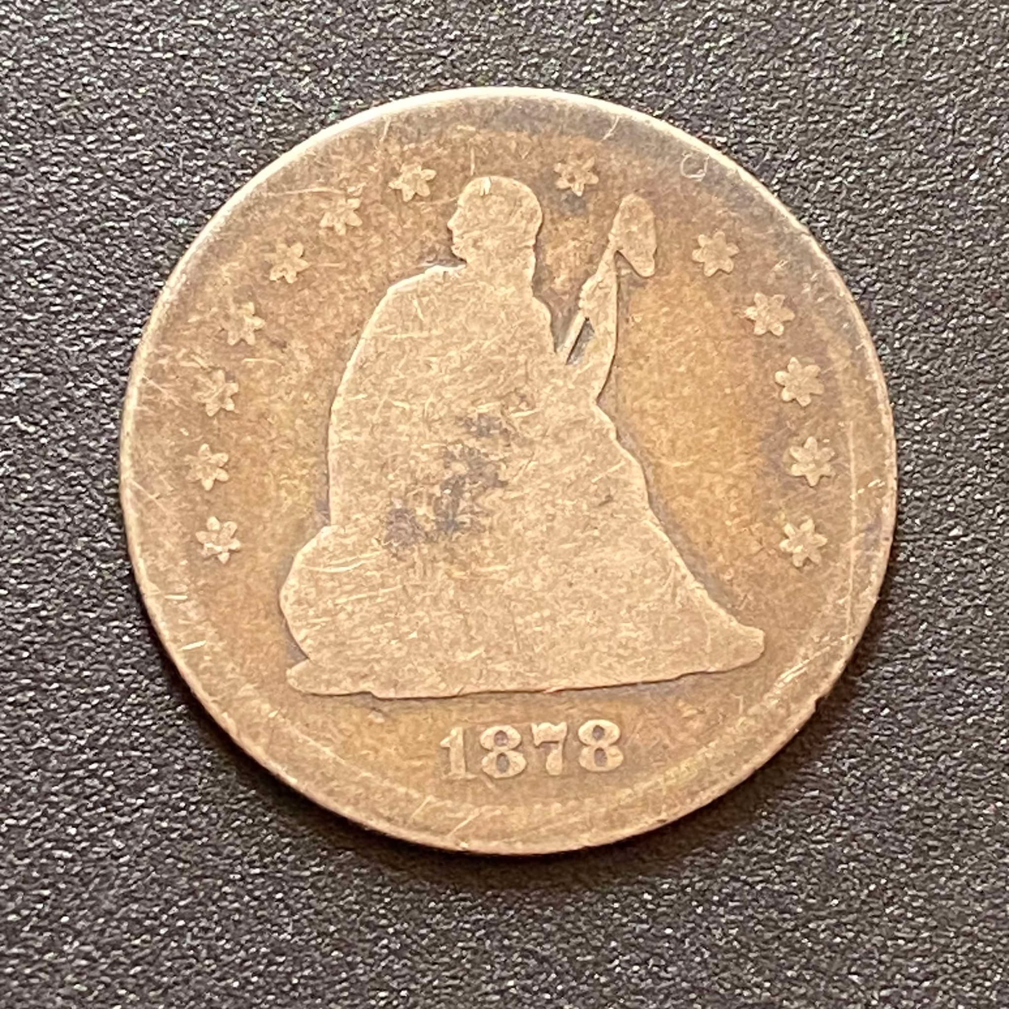 1878 Liberty Seated Quarter