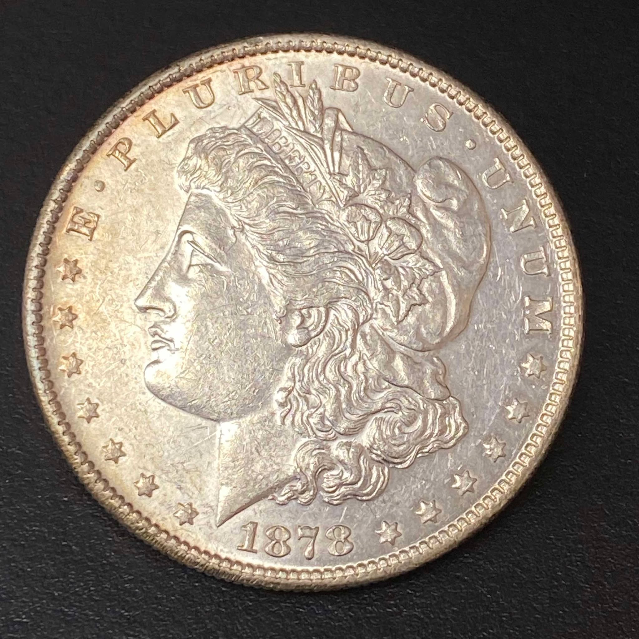 1878 Morgan Dollar 7/8 Tail Feathers Strong (7/8TF)