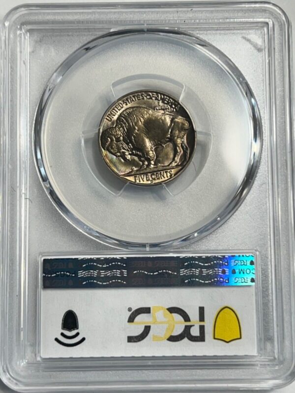 1938 d buffalo nickel ms67 pcgs “great toning”