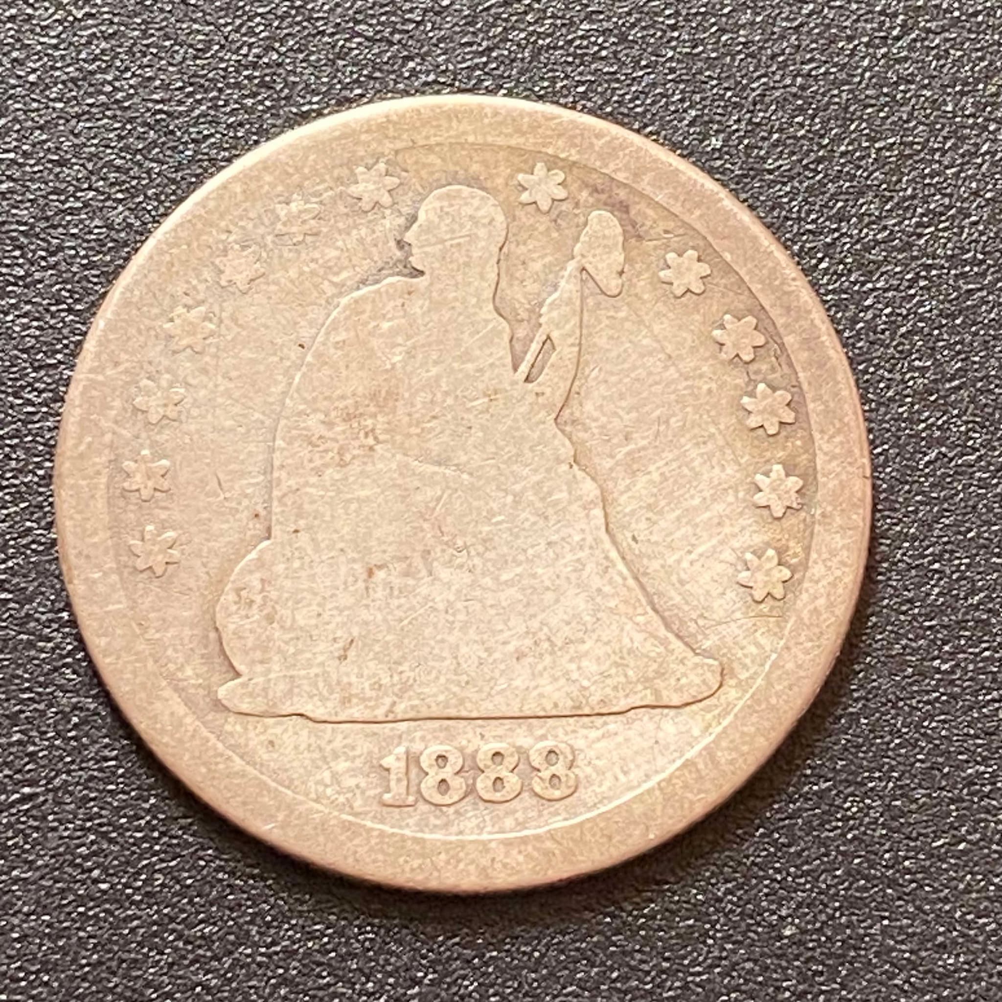 1888 Liberty Seated Quarter