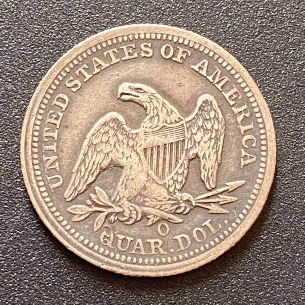 1854-O Liberty Seated Quarter Arrows At Date