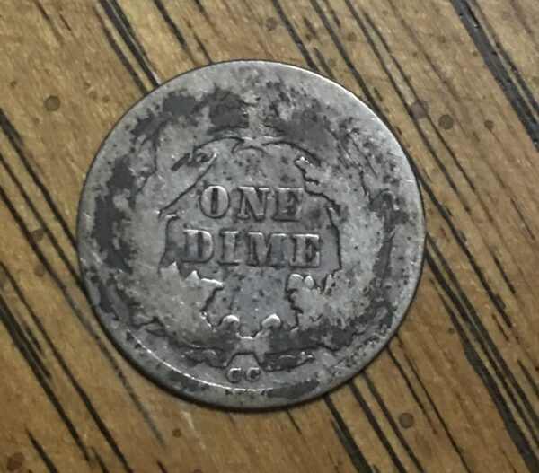 1876-CC Seated Dime