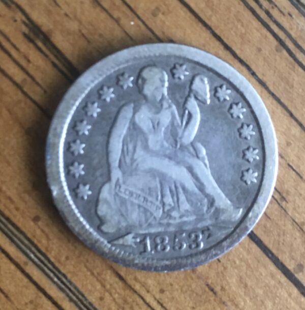 1853 Seated Dime