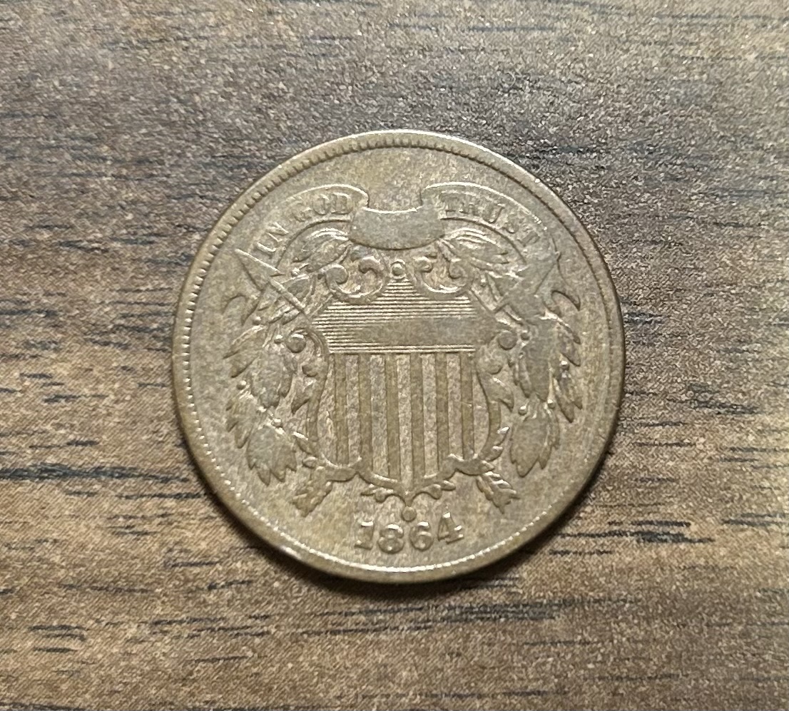 1864 Two Cent Large Motto