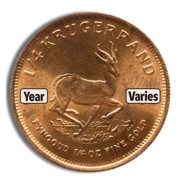 1/4 oz Gold Krugerrand (Year Varies)