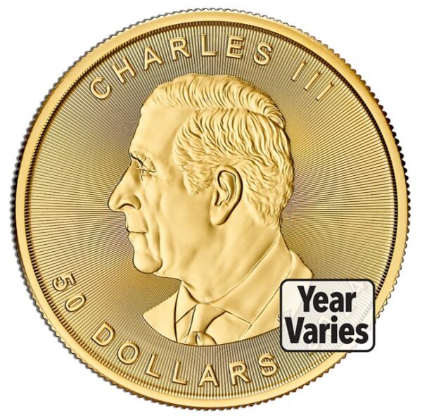 1 oz .9999 Gold Maple Leaf (Year Varies)