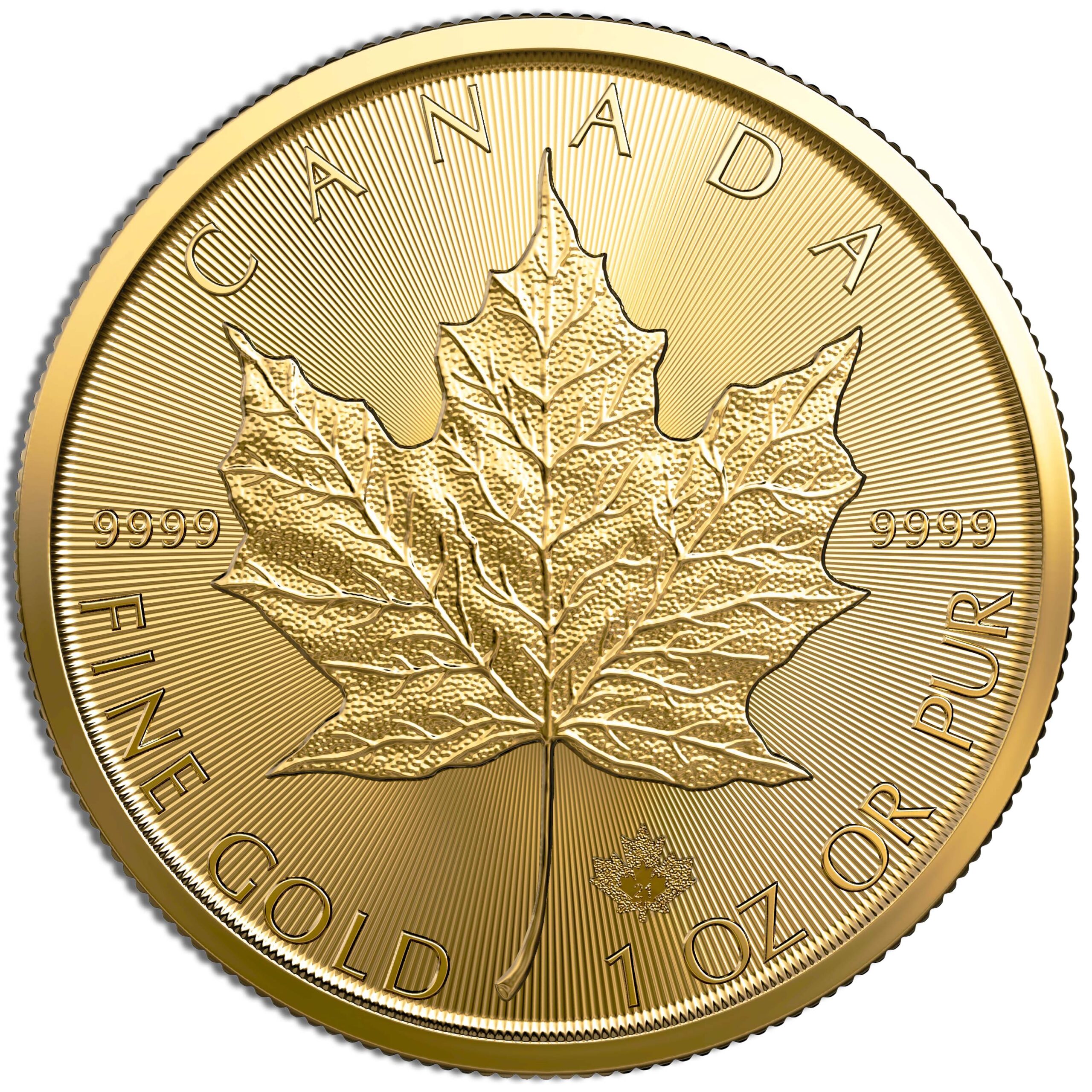 1 oz .9999 Gold Maple Leaf (Year Varies)