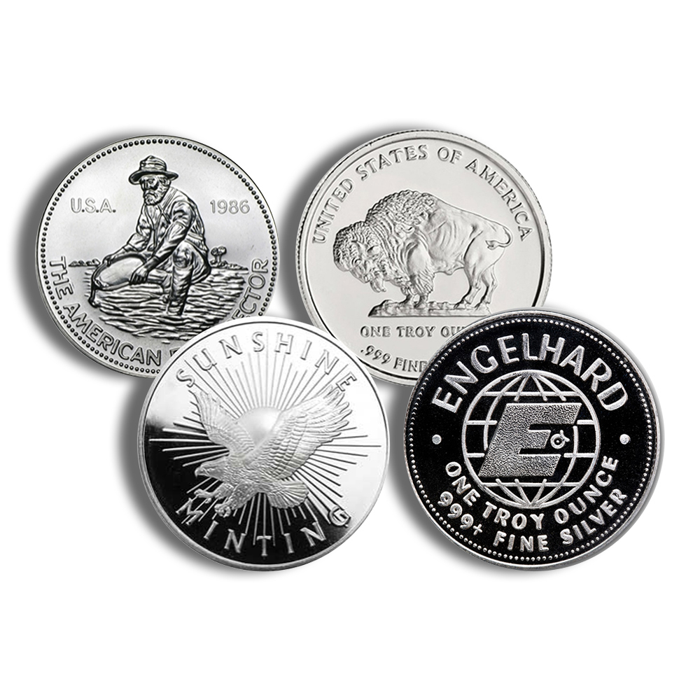 1 oz Silver Round - Design Varies - Minimum Order of 10